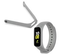 Garneck Silicone Twill Watch Strap Compatible with Fitness Tracker Fit E R375, Grey Neutral Color Replacement Band for Smartwatch Accessories