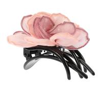 Garneck Silk Yarn Duckbill Hair Clip for Women Elegant Flat Claw Clip with Floral Design Comfortable Hold for Thin and Thick Hair for Work Party Daily Use