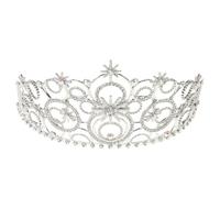 Garneck Silver Bubble Wedding Crown Bridal Tiara Headpiece with Rhinestones for Women Bride Princess Hair Accessories for Wedding, Prom, Birthday, and Pageant