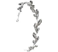 Garneck Silver Cubic Zirconia Headband for Brides Wedding Hair Accessories Flexible Alloy Bridal Hair Piece Fashionable Design for Homecoming and Holiday