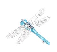 Garneck Silver Sapphire Dragonfly Brooch Pin for Women Fashion Stylish Multi Purpose Animal Brooches for Clothing Bags Hats Wedding Banquet and Anniversary Accessories Gift
