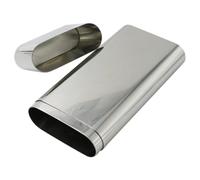 Garneck Silver Stainless Steel Humidor Cigar Box for Maintaining the Wetness the Cigar Practical Small for Clients and Boyfriends
