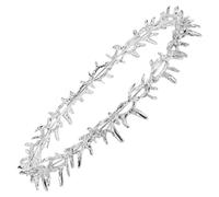 Garneck Silver Thorn Party Crown Headpiece for Adults, Renaissance King and Queen Cosplay Tiara, Birthday and Prom Hair Accessory for Women and Men