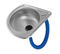 Garneck Single Bowl Stainless Steel Rv Kitchen Sink with Innovative Hanging Design Corner Wash Basin for Motorhome and Small Spaces Easy-Clean Bathroom Countertop Basin Random Color