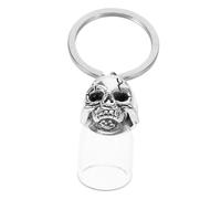 Garneck Skull Keychain Memorial Ash Keepsake Urn for Pet Ashes Gothic Cremation Urn Keychain with Smooth Lid Bag Hanging Ornament to Honor Memories