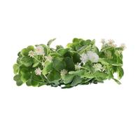Garneck Small Artificial Shamrock Candle Wreath for St Patrick's Day Mini Table Centerpiece Decor with Stylish Simplicity for Home Holiday Parties and Irish Festival Celebrations
