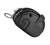 Garneck Small Elephant Coin Purse and Tiny Wallet for Women, Black Cartoon Style, Compact Change Pouch with Key Ring, Cute Japanese-Inspired Design for Everyday Use