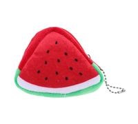 Garneck Small Watermelon Coin Purse Plush Triangle Cute Women’s Wallet Tiny Change Pouch with Key Holder Compact Accessory for Travel and Daily Use