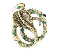 Garneck Snake Shape Rhinestone Brooch Pin for Women Vintage Clothing Accessory Shiny Decorative Lapel Pin for Dresses Scarves and Hats
