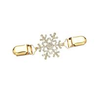 Garneck Snowflake Christmas Sweater Clasp Brooch Clip for Cardigan Shawl Shirt Decorative Snowflake Pin Accessory for Womens Dresses Collars Blouses Festive Clothing Charm and Waist Fixer