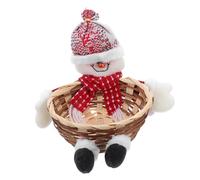 Garneck Snowman Christmas Candy Dish Basket Lightweight Holiday Treat Bowl for Cookies Nuts Festive Table Centerpiece Indoor Outdoor Party Decor and Coffee Table Display