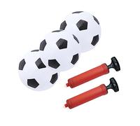 Garneck Soccer Ball with White Footballs and Red Pumps PVC Material Indoor Outdoor Football for Family Fun and Team Games