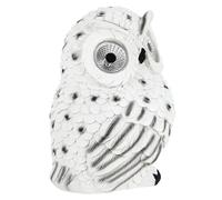 Garneck Solar-powered Resin Owl Statue Outdoor Garden Ornament with Realistic Design and Bright Colors Modern Elegant Solar Owl Sculpture for Decoration and Night Lighting