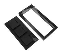 Garneck Solid Wood Marathon Medal Holder Display Case with Black Finish Dual-use Shadow Box Frame for Running Football Sports Awards Tabletop and Wall-mount Medal Stand for Multiple Badge