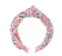 Garneck Sparkly Sequin Knotted Headband with Comfortable Fabric Material and Charming Knot Design, Party Headwear and Easter Basket Filler Accessory for Little