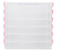 Garneck Stackable Plastic Pencil Box, Detachable Pen Holder with Large Capacity, Portable Stationery Organiser for Pens and Pencils in Backpack or Schoolbag