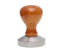 Garneck Stainless Steel Coffee Bean Press with Wooden Handle Espresso Tamper Professional Coffee Tool for Home Cafe Bar Restaurant Use Ergonomic Grip Food Grade