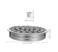 Garneck Stainless Steel Communion Tray for Churches with Cup Holders and Stackable Bread Plates Corrosion-resistant Communion Service Christmas and Church Events