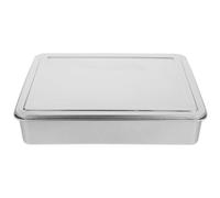 Garneck Stainless Steel Covered Baking Pan 33x28x6cm Rectangle Cake Pan with Lid for Tiramisu Mousse Cakes Suitable for Home Kitchen