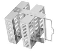 Garneck Stainless Steel Lab Staining Rack for Microscope Slides, Space-saving Microscope Slide Holder Stand for Laboratory Experiments and Microbiology Testing