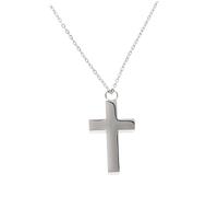 Garneck Stainless Steel Memorial Cross Necklace for Ashes Elegant Cremation Jewelry Pendant with Easy Open Urn Compartment Keepsake for Men and Women for Honoring Loved Ones Pets
