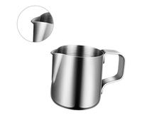 Garneck Stainless Steel Milk Frothing Pitcher Latte Art Cup for Home Coffee Bar Easy to Clean Dishwasher Safe Silver Container