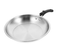 Garneck Stainless Steel Non-Stick Frying Pan Rounded Base Practical Kitchen Skillet with Hanging for Easy Storage and Space Saving Home Cooking Essential