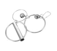 Garneck Stainless Steel Parrot Diversion Bell Chewing Wear Resistance Silver Bells String Pendant Decor for Birdcage