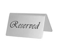 Garneck Stainless Steel Reserved Table Sign Double Sided Reservation Tent for Restaurants Weddings Events Easy to Use for Business Meetings and Banquets
