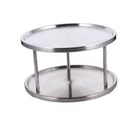 Garneck Stainless Steel Rotating Kitchen Rack with Smooth Surface for Plates Bowls and Utensils Storage Organizer Practical Commodity Shelf for Clean and Tidy Kitchen
