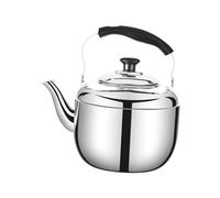 Garneck Stainless Steel Water Boiling Pot Whistling Kettle Stove Top Boiler Rust Resistant for Gas Electric Induction Hobs Simple Design Housewarming Gift