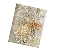 Garneck Static Cling Privacy Window Film PVC Glass Covering with Colorful Dot Pattern for Bathroom and Door Frosted Blackout Tint Reusable Non-adhesive Film Blocks Rays and Protects