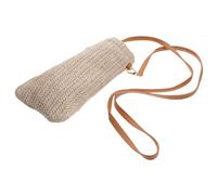 Garneck Straw Woven Crossbody Bag for Women PU Small Phone Purse with Shoulder Strap Casual Summer Cellphone Wallet for Beach Party Shopping Dating Lightweight Handbag