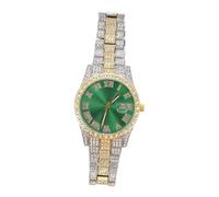 Garneck Stylish Diamond Encrusted Men's Watch Shiny Quartz Timepiece with Steel Band Rugged Versatile Design for Every Catching Comfortable Fit Durable Movement for Accurate Timekeeping