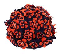 Garneck Stylish Retro Floral Swimming Cap for Women Handmade Petal Design Headwear for Long Hair Comfortable and Durable Bathing Hat for Pool and Beach Activities