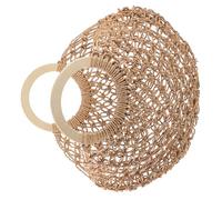 Garneck Summer Woven Straw Bag for Women Handcrafted Beach Tote with Wooden Handle Capacity for Travel Shopping and Daily Use Chic Design for Outdoor Activities