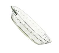 Garneck Tempered Glass Baking Pan White Borosilicate Heat-Resistant Plate Suitable for Microwave Oven Steaming and Food Serving