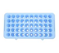 Garneck Test Tube Rack with Silicone Mat Multi Functional Lab Tube Holder for Blood Sampling and Liquid Storage Compact Design for Efficient Space Utilization Blue