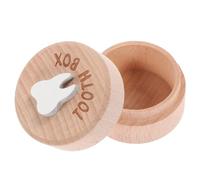 Garneck Tooth Keepsake Box Wooden Teeth Holder Organizer and Fetal Hair Storage Sealed Design with Vibrant Color for Preserving Childhood Memories