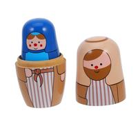 Garneck Traditional Handcrafted Wooden Russian Nesting Dolls for Home Decor Precise Carved and Painted Matryoshka Safe Wood Craft Collection for Artistic Display