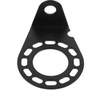 Garneck Trailer Connector Plug Mounting Bracket, Trailer Socket Bracket, Aluminium Alloy, Black, with Screws, Wide Compatibility, for European Style Caravan Towing