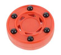 Garneck Training Roller Hockey Game Puck Professional Roller Hockey Puck Red Lightweight High Impact Nylon Pvc Material Shockproof Core for Daily Training on Wood Arenas and Teams