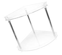 Garneck Transparent Corner Bathroom Countertop Organizer Shelf Multi Layer Storage Rack for Makeup Cosmetics Perfume and Spice Two Tier Kitchen and Bathroom Storage Holder