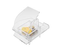 Garneck Transparent Glass Piano Music Box Ornament with Classic Melody Elegant Desktop Figurine for Home Decor Romantic Tabletop Gift for Birthdays and Holidays