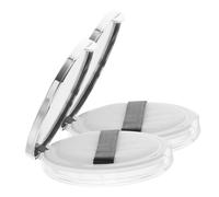 Garneck Travel Powder Container Portable Powder Case 2Pcs 5G Compact Size Elastic Mesh Net Design Lightweight Refillable Cosmetic Storage for Makeup On-The-Go with Puff