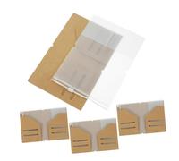 Garneck Traveler Notebook Accessories: 4 Pack Kraft File Folder and Zipper Pouch Inserts - Premium Standard Size Refillable Journal Organizer for Cards