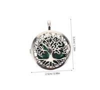 Garneck Tree of Life Alloy Pendant Charm for DIY Jewelry Making Hollowed Pattern Dangle Craft Supply for Bracelets and Necklaces Unique Stone and Alloy Design with Symbolic Meaning