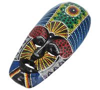 Garneck Tribal Mask Wall Art African Wooden Mask Hand Painted Tribal Tiki Wall Decor Decorative Carved Mask Tiki Mask Wall Decor Wall Mask Decor Tribal Artware African Masks Wall Decor