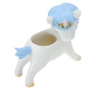 Garneck Unicorn Shaped Resin Flowerpot for Succulent Plants, Decorative Desktop Planter with Drainage Hole, Fresh Style Indoor and Garden Use, Cute Cartoon Design