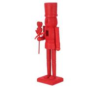 Garneck Valentine’s Day Nutcracker 36cm Wooden Glitter Soldier Figurine, Painted Nutcracker Ornament for Holiday Party Tabletop and Indoor Decorations